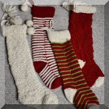 D78. Knit Christmas stockings.
